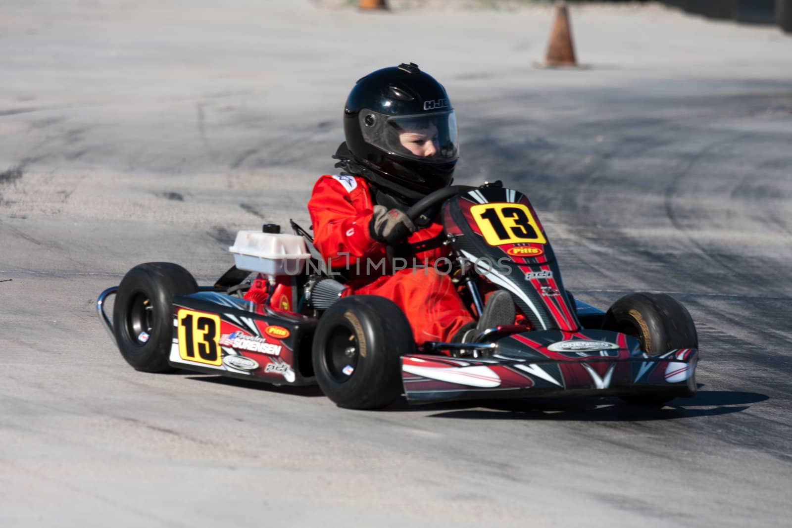 LAS VEGAS NEVADA - February 04:Junior Go Kart race at the Las Vegas Speedway on May 12, 2008 in Las Vegas Nevada.