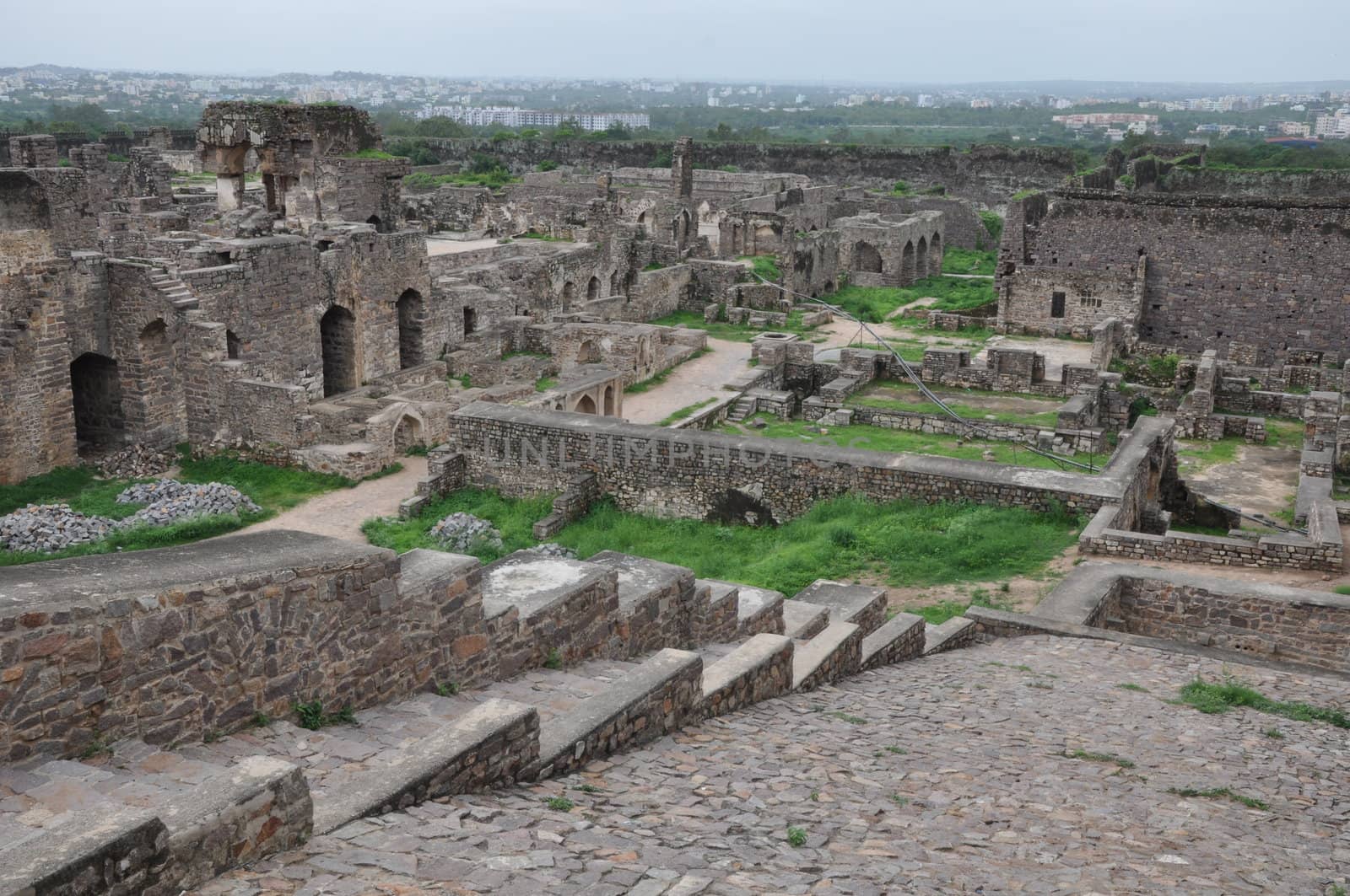 Golconda Fort in Hyderabad, India by sainaniritu