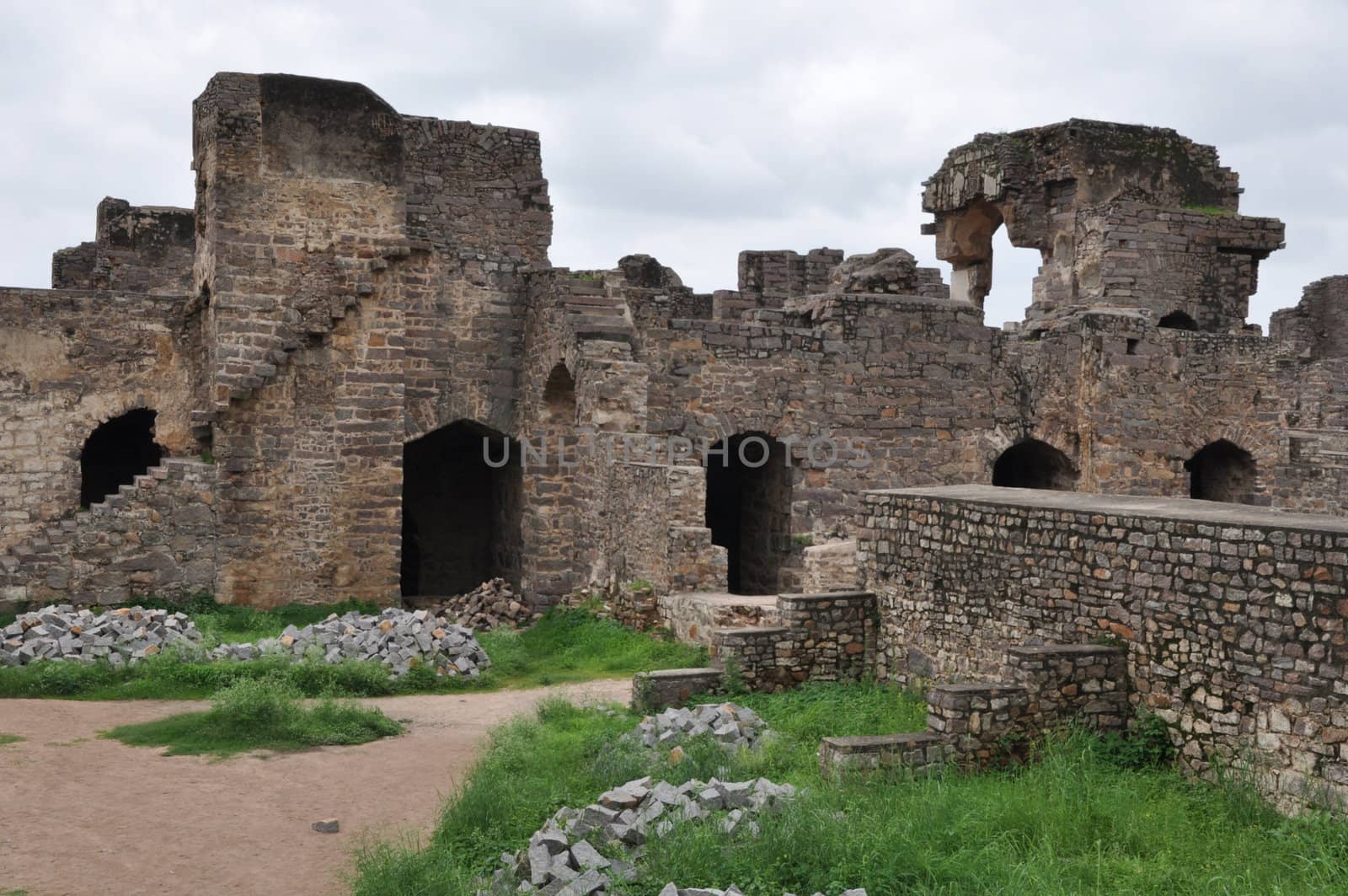 Golconda Fort in Hyderabad in Andhra Pradesh, India