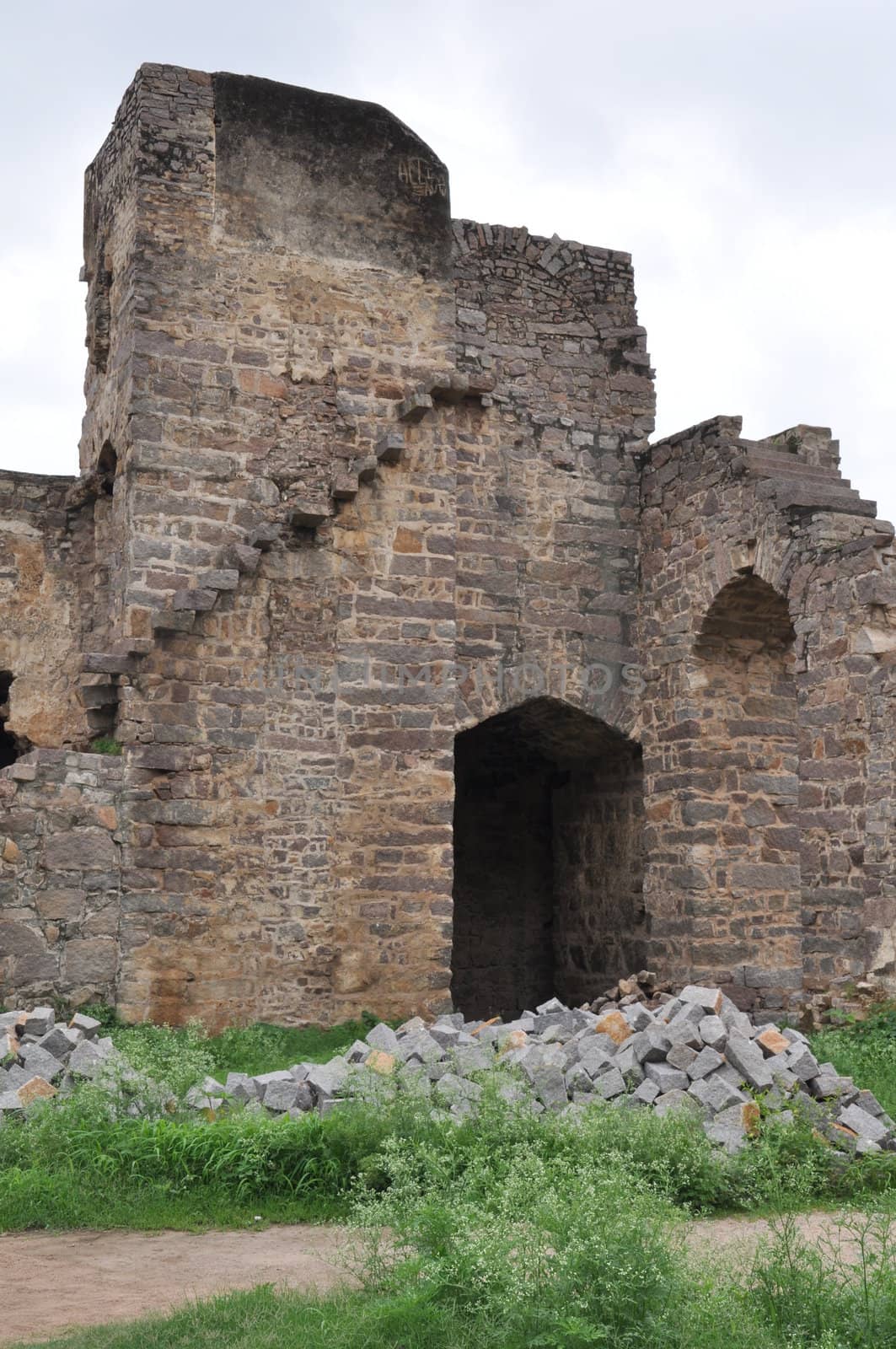 Golconda Fort in Hyderabad in Andhra Pradesh, India