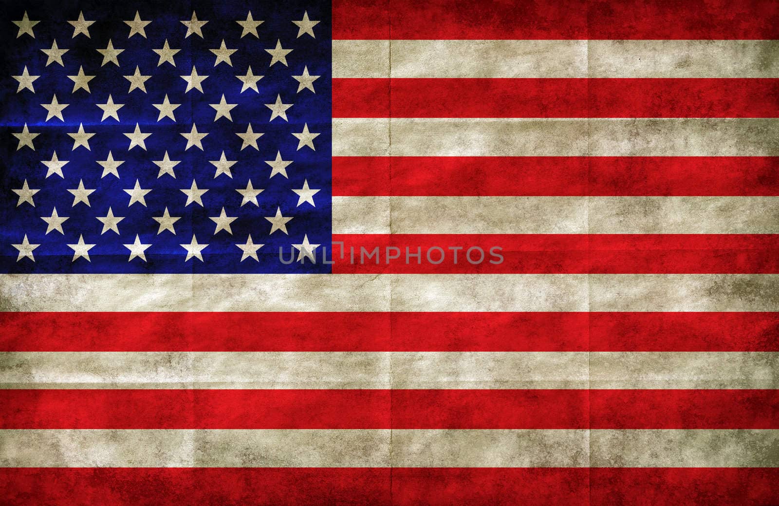 american flag drawn on the grunge paper