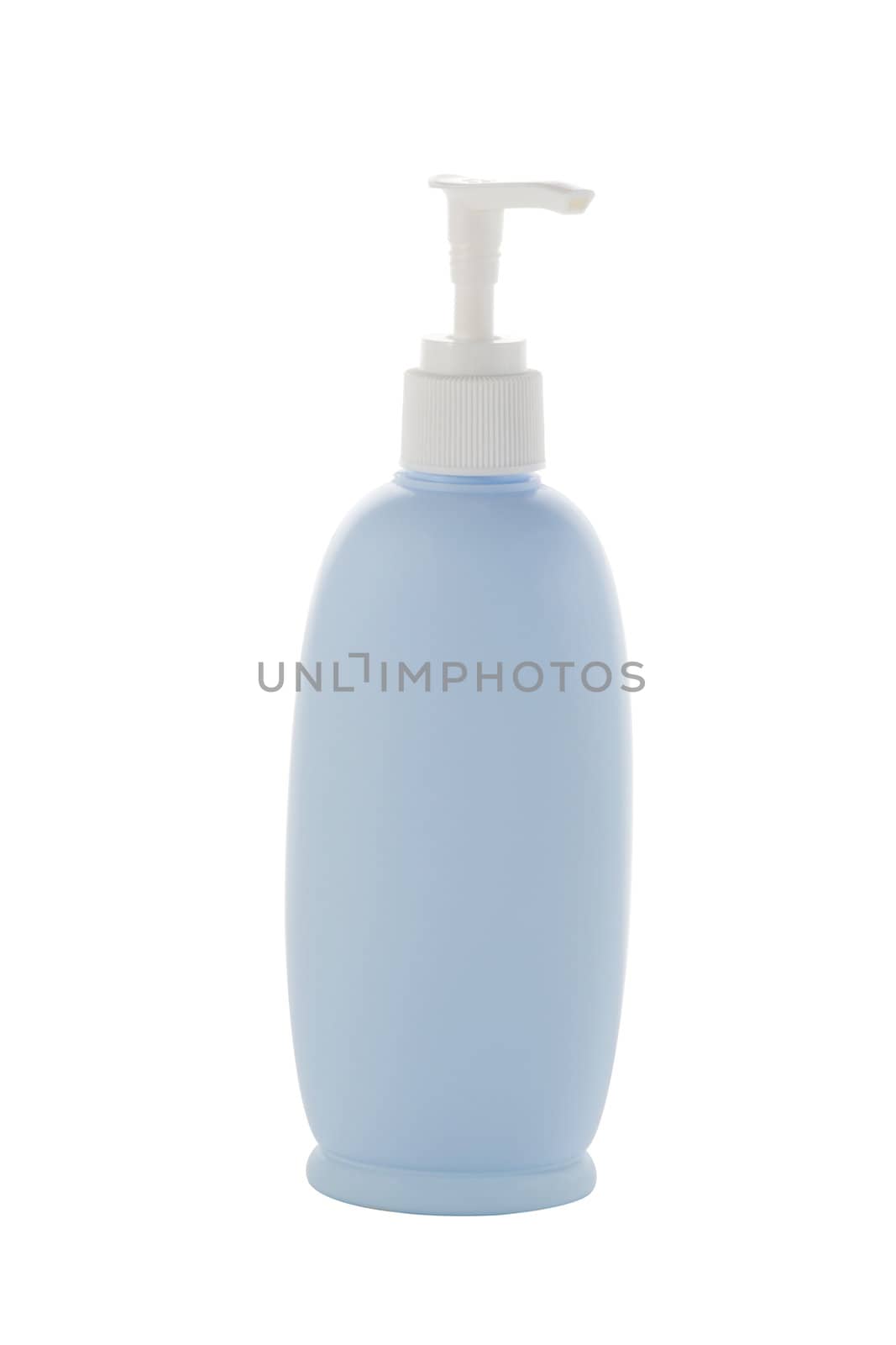 Skin care bottles on a white background