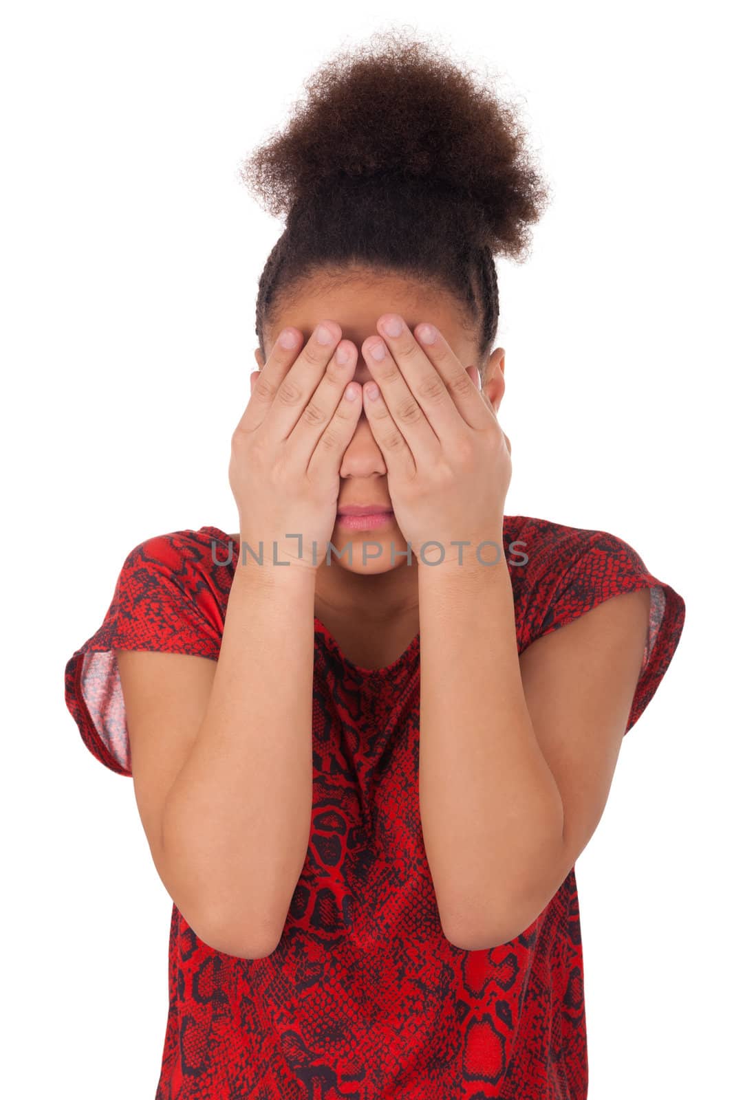 Afro-American young woman with afro hair