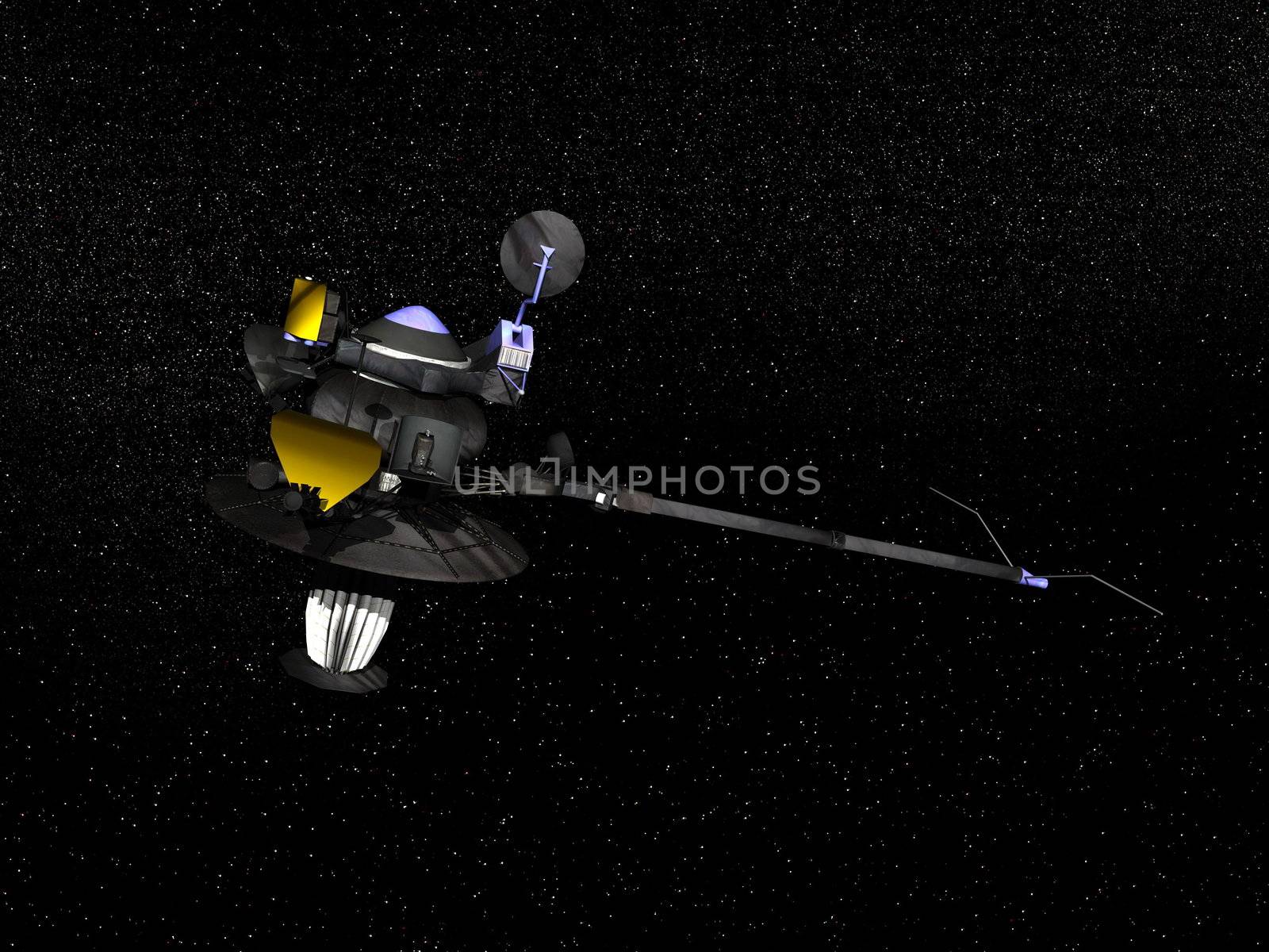 Galileo spacecraft - 3D render by Elenaphotos21