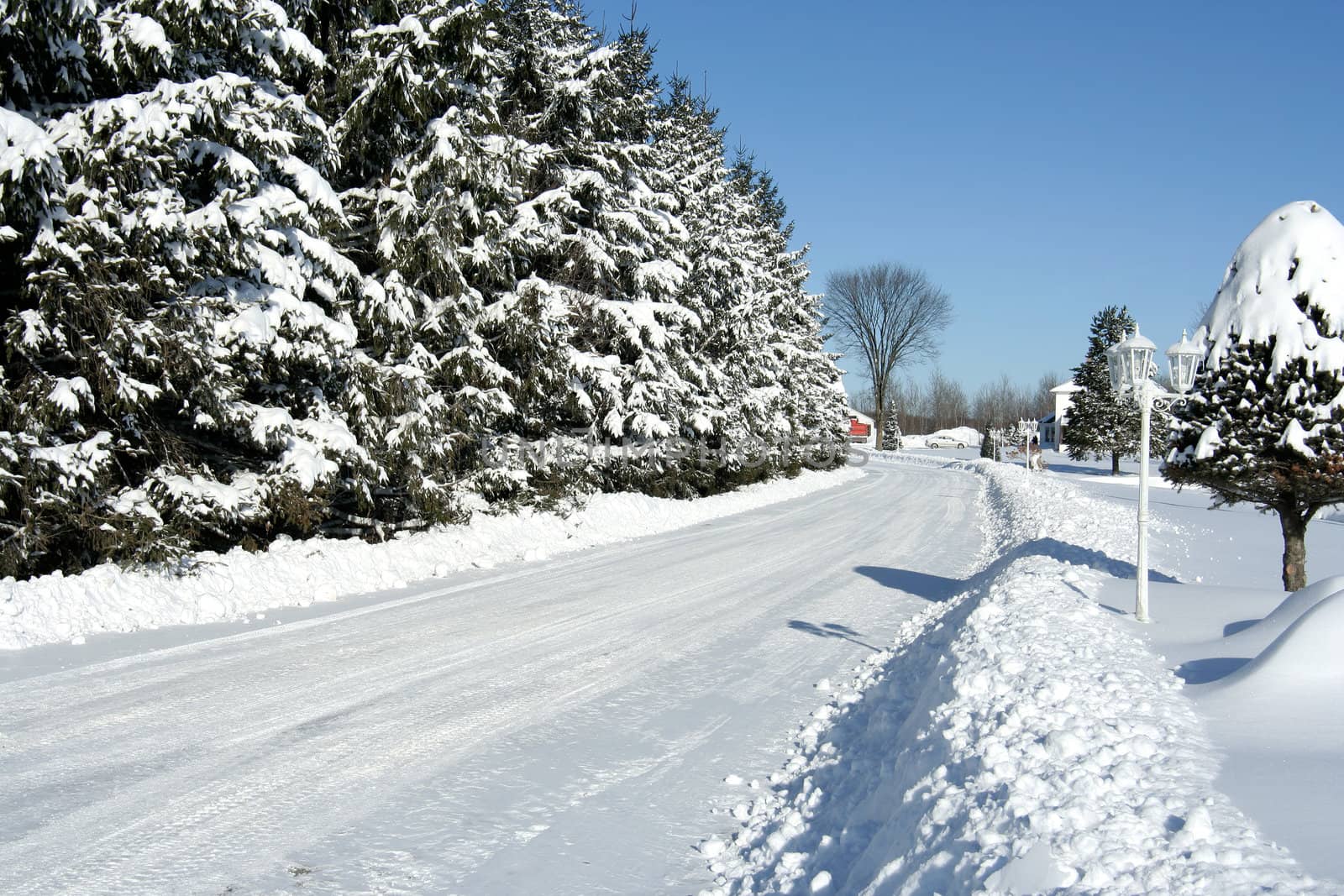 Snowy road by Hbak