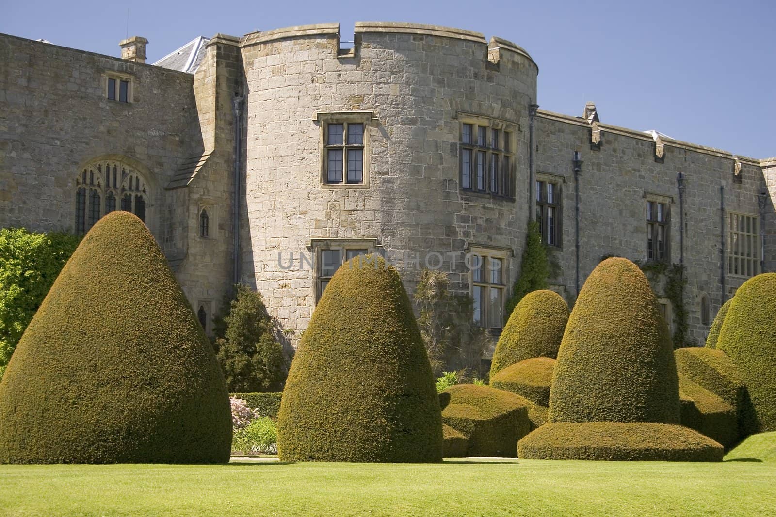 A castle with topiary