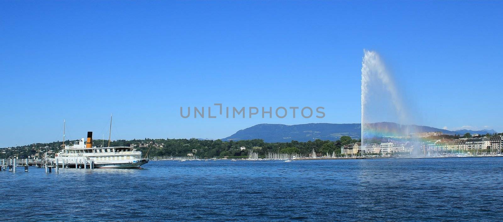 Geneva view on the lake, Switzerland by Elenaphotos21