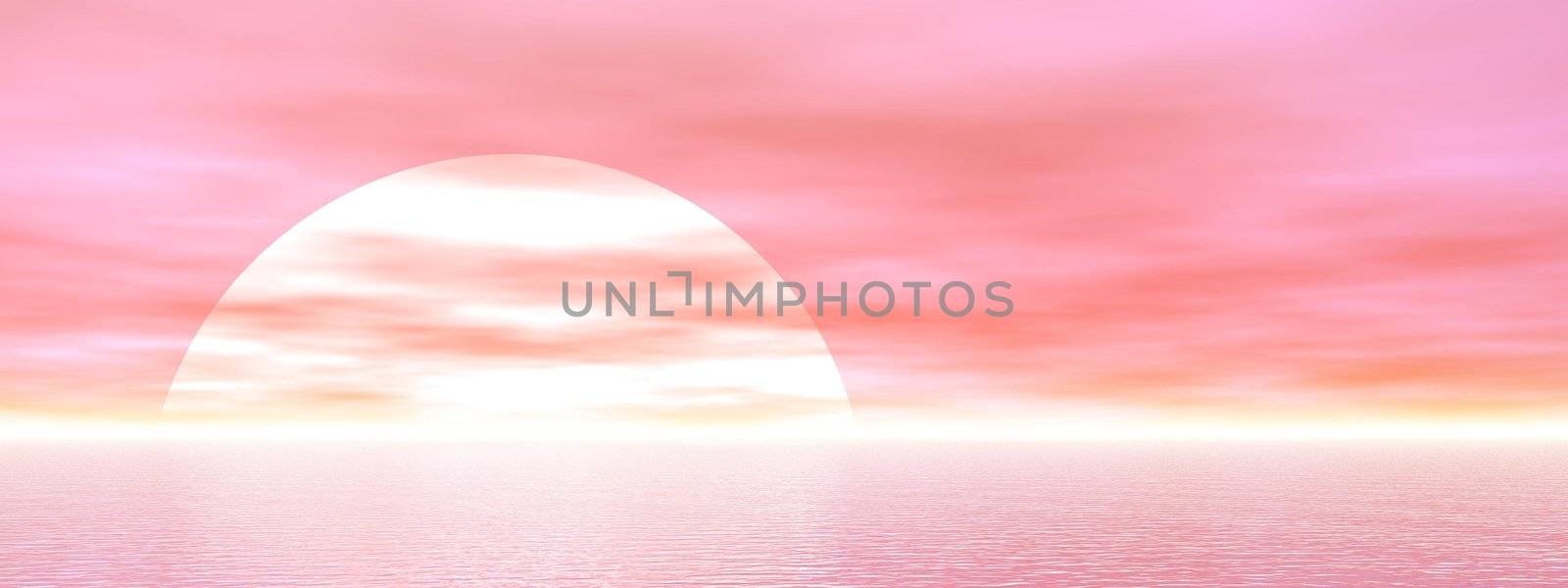 Pink sunset - 3D render by Elenaphotos21
