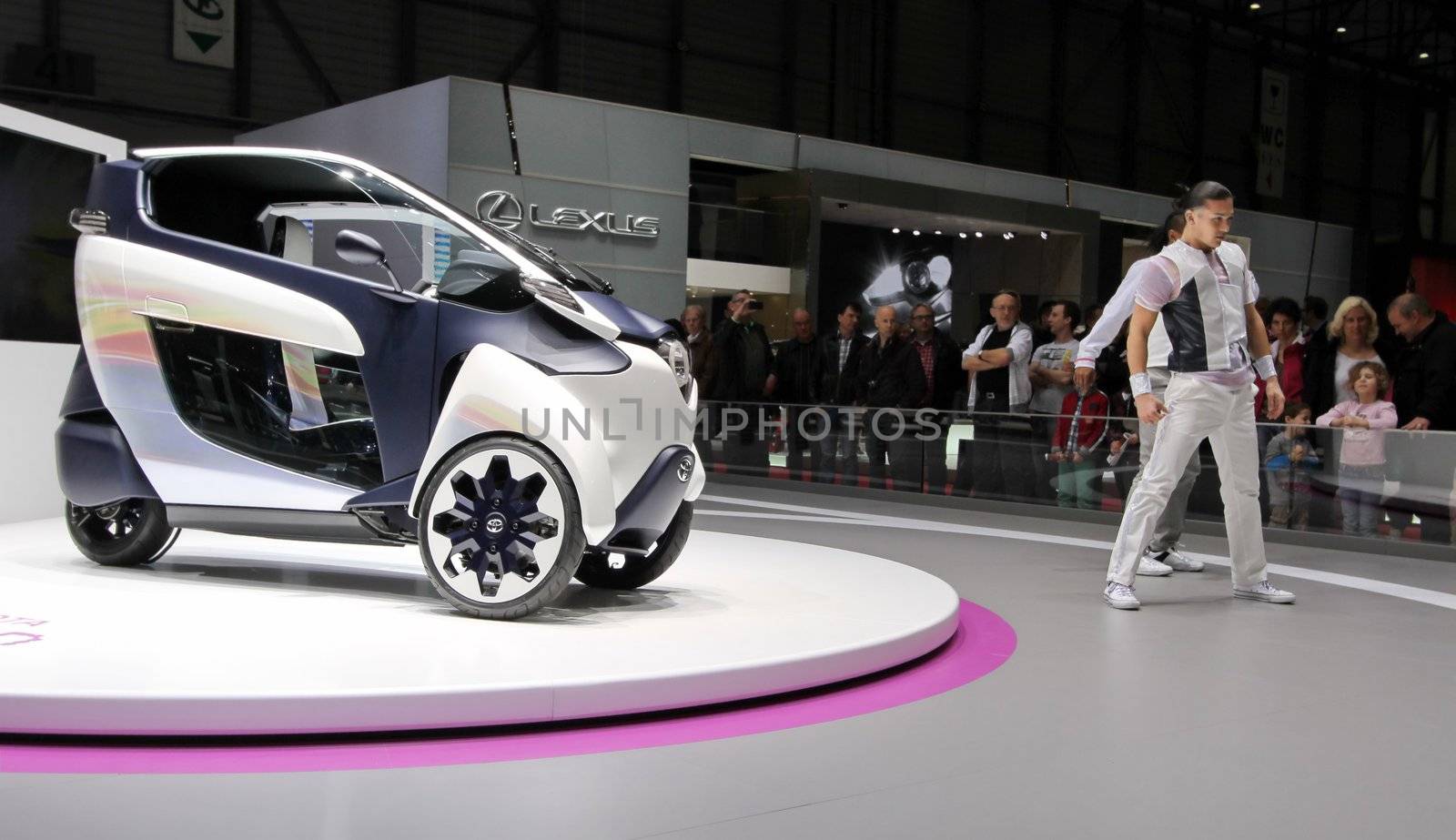 Battery-powered electric i-Road Toyota concept car by Elenaphotos21
