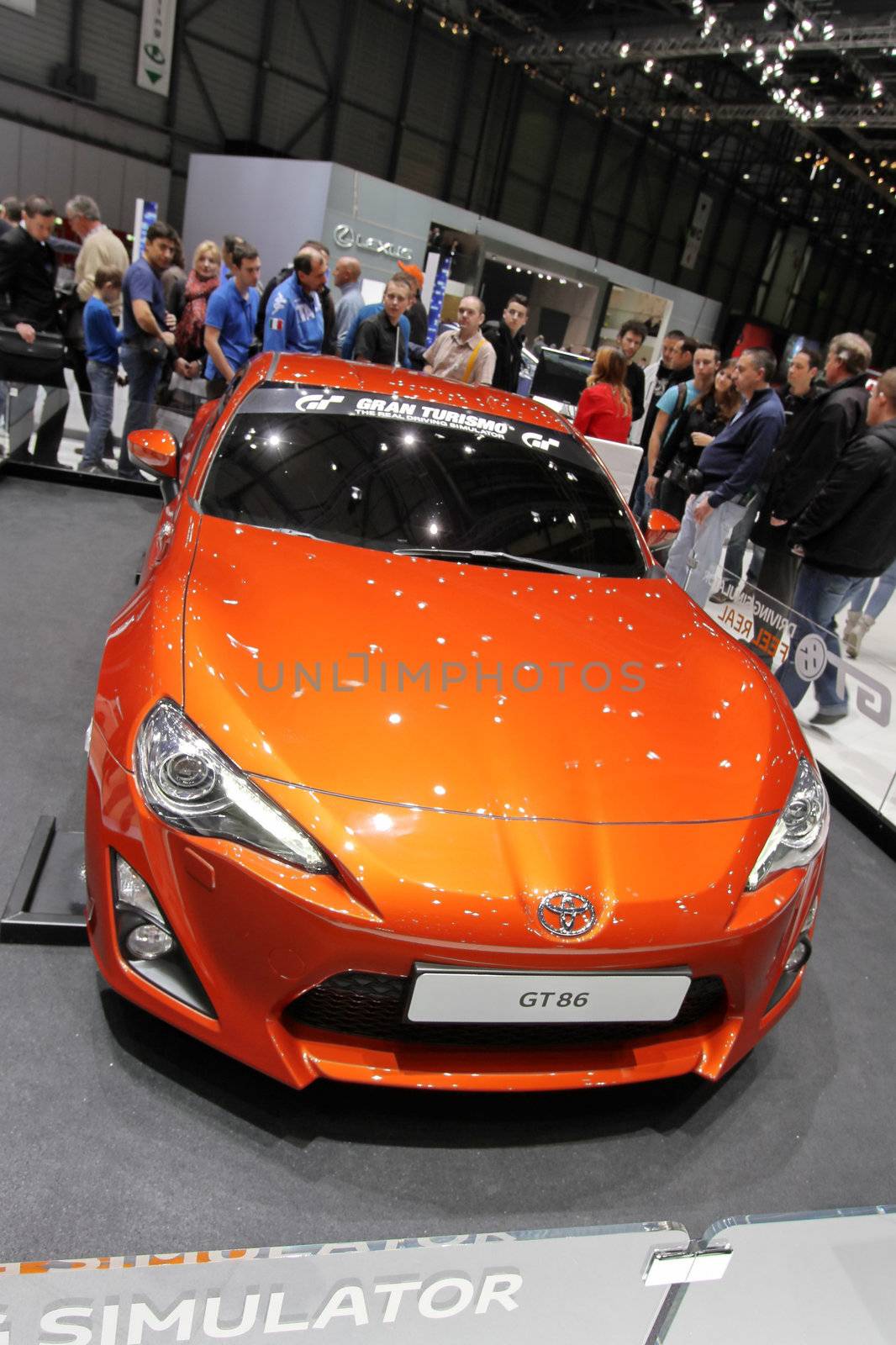 GENEVA - MARCH 8 : Toyota GT-86 open concept on display at the 83st International Motor Show Palexpo - Geneva on March 8, 2013 in Geneva, Switzerland.