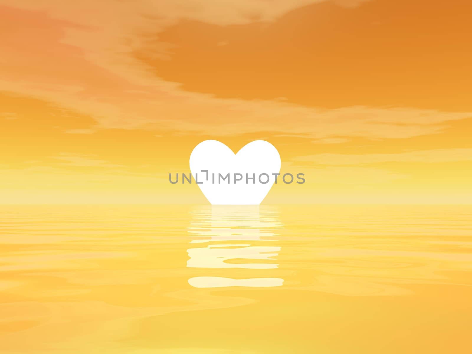 Love sunset - 3D render by Elenaphotos21