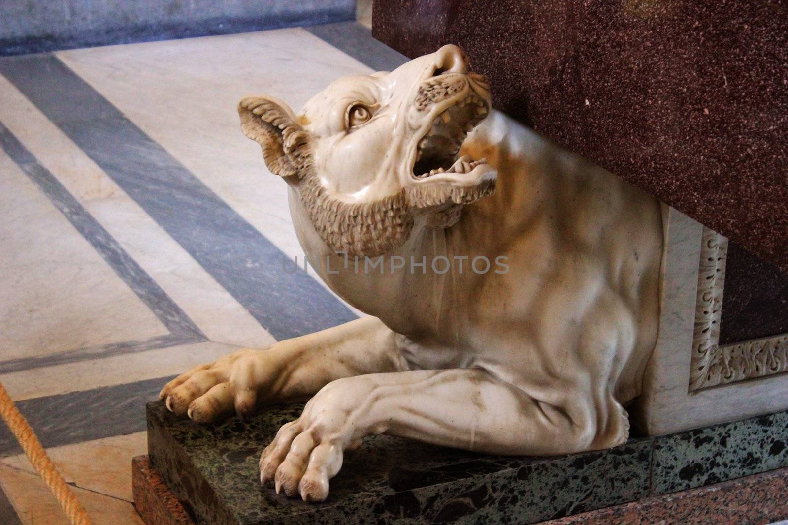 Beautiful sculpture of animal is in Vatican