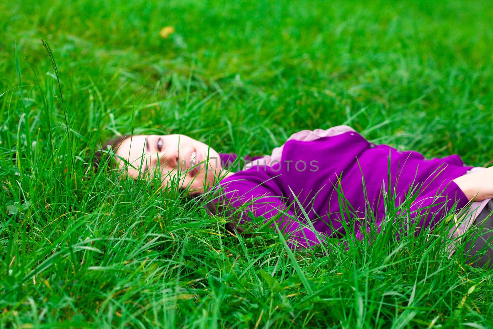 portrait of a beautiful young woman outdoor