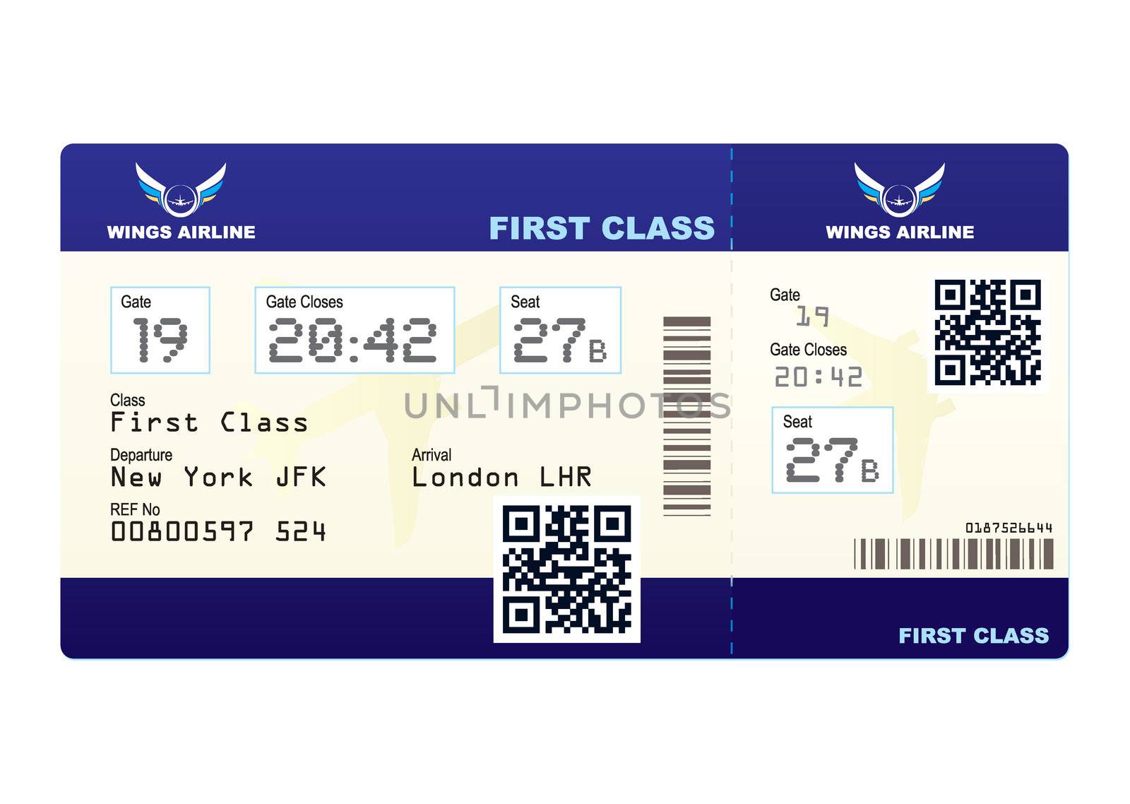 Plane ticket QR code by nicemonkey