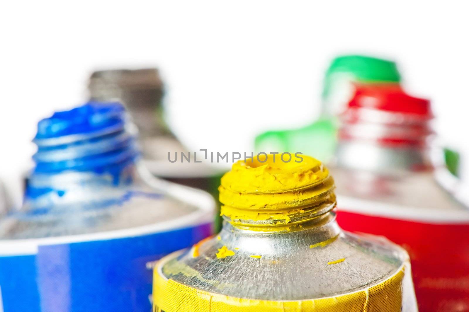 Tubes of oil paint open in conjunction by kosmsos111