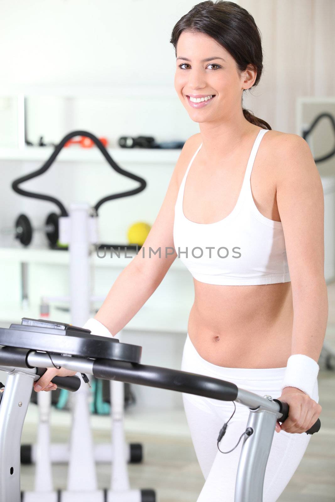 young woman doing fitness