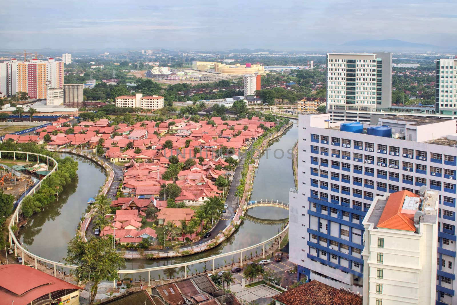 Malacca Malaysia Cityscape with Melaka River