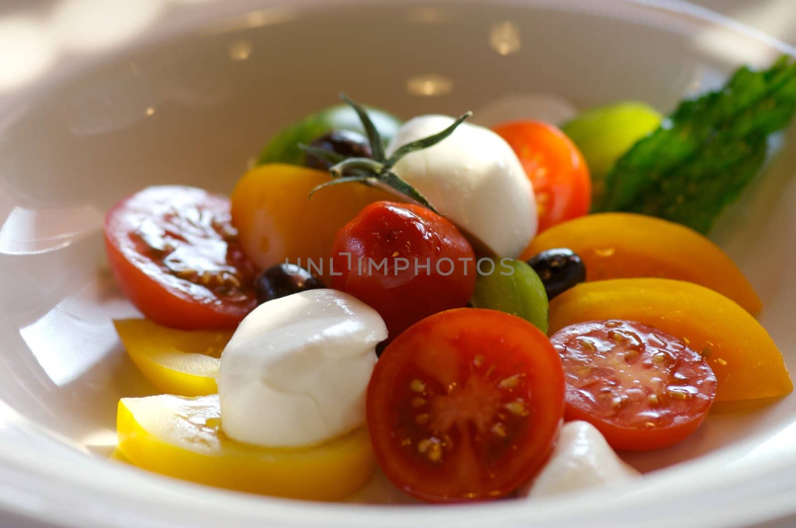 Image of tomato salad with buffalo mozzerella