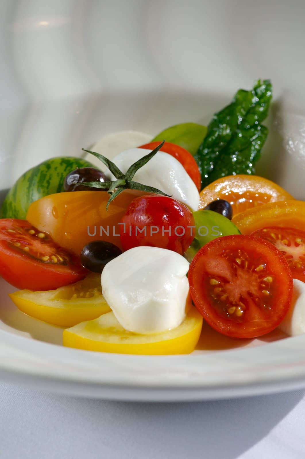 Image of tomato salad with buffalo mozzerella