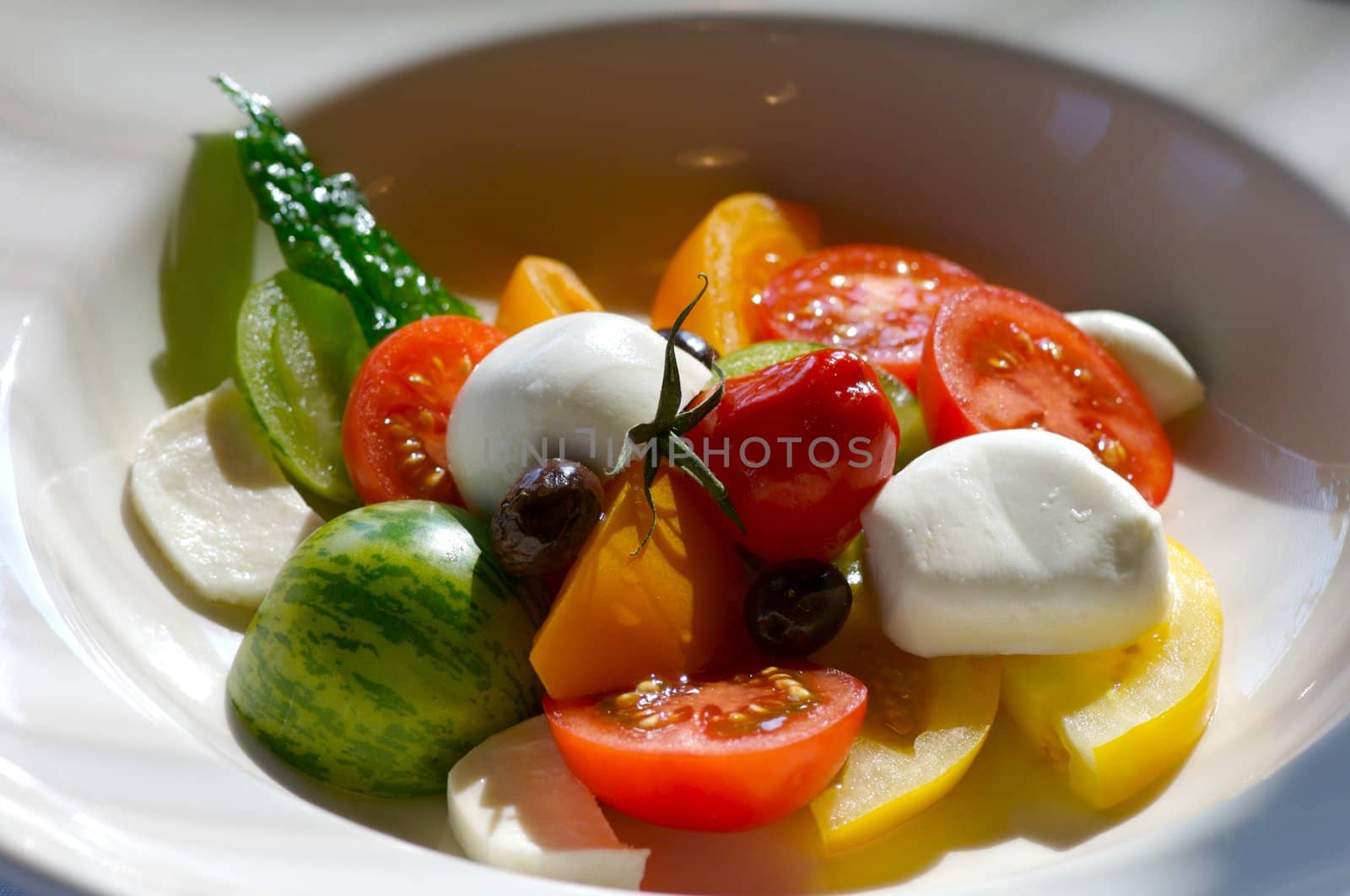 Image of tomato salad with buffalo mozzerella