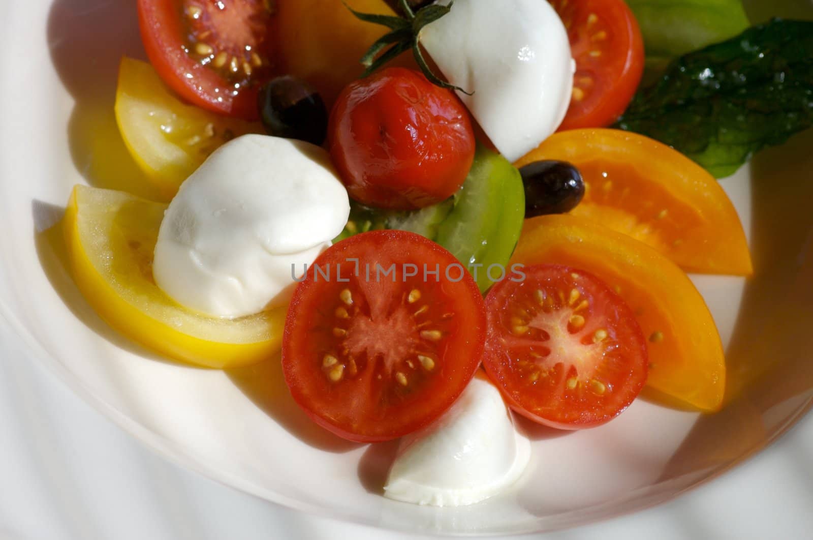 Image of tomato salad with buffalo mozzerella