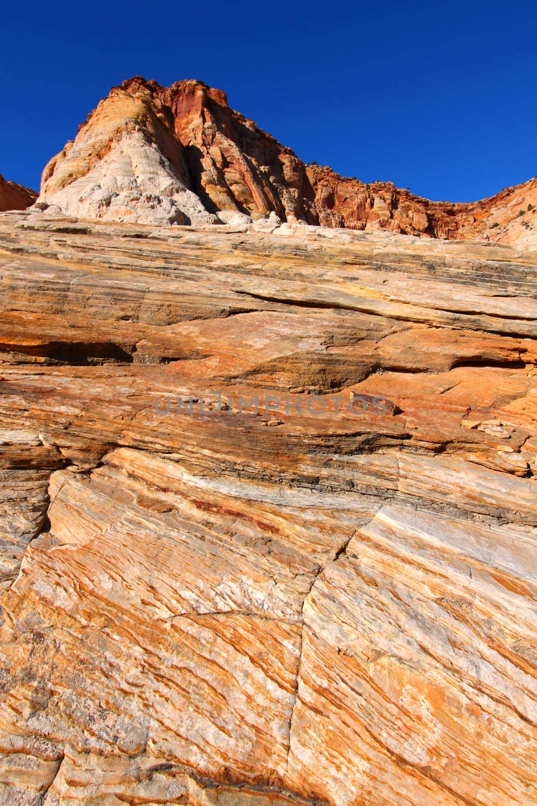 Steep topography and rocky surfaces at Capitol Reef National Park in Utah.