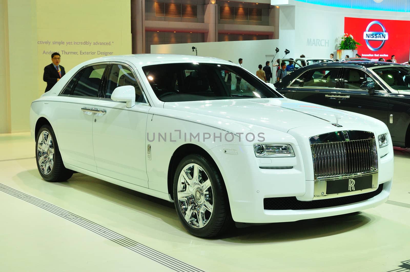 BANGKOK, THAILAND - MAR 30: Rolls royce Phantom II car shown at the Bangkok Motor Show 2013 in Bangkok, Thailand on March 30, 2013.