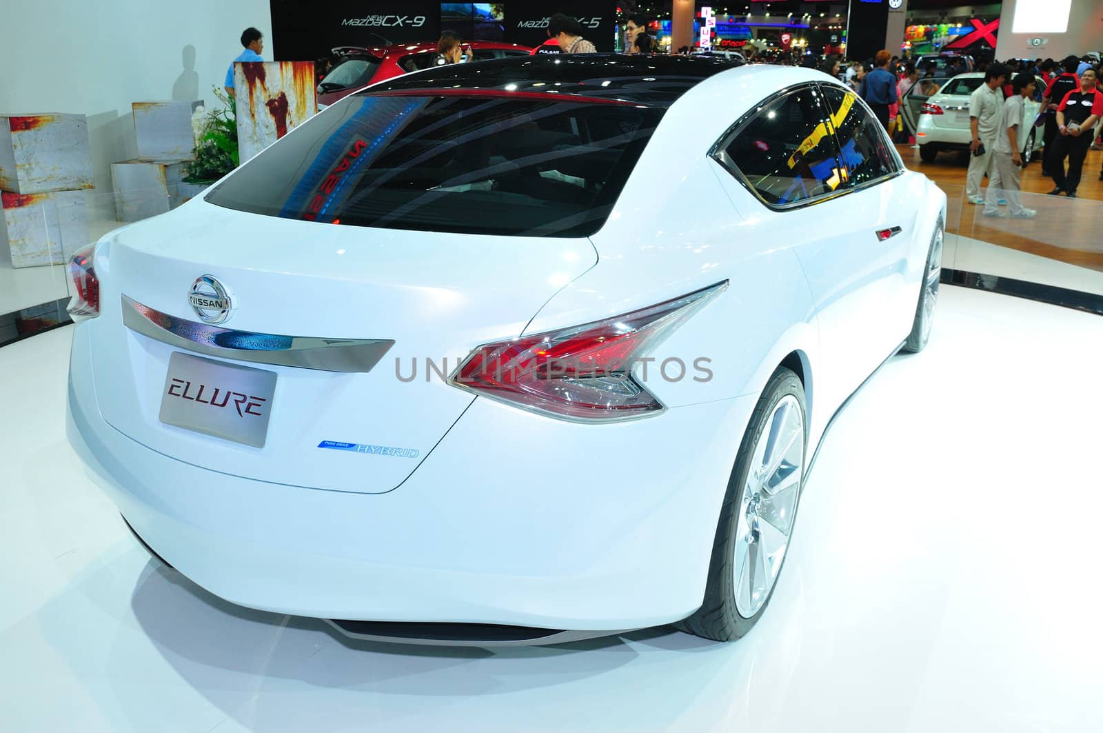 BANGKOK, THAILAND - MAR 30: Nissan Ellure Concept Car shown at the Bangkok Motor Show 2013 in Bangkok, Thailand on March 30, 2013.