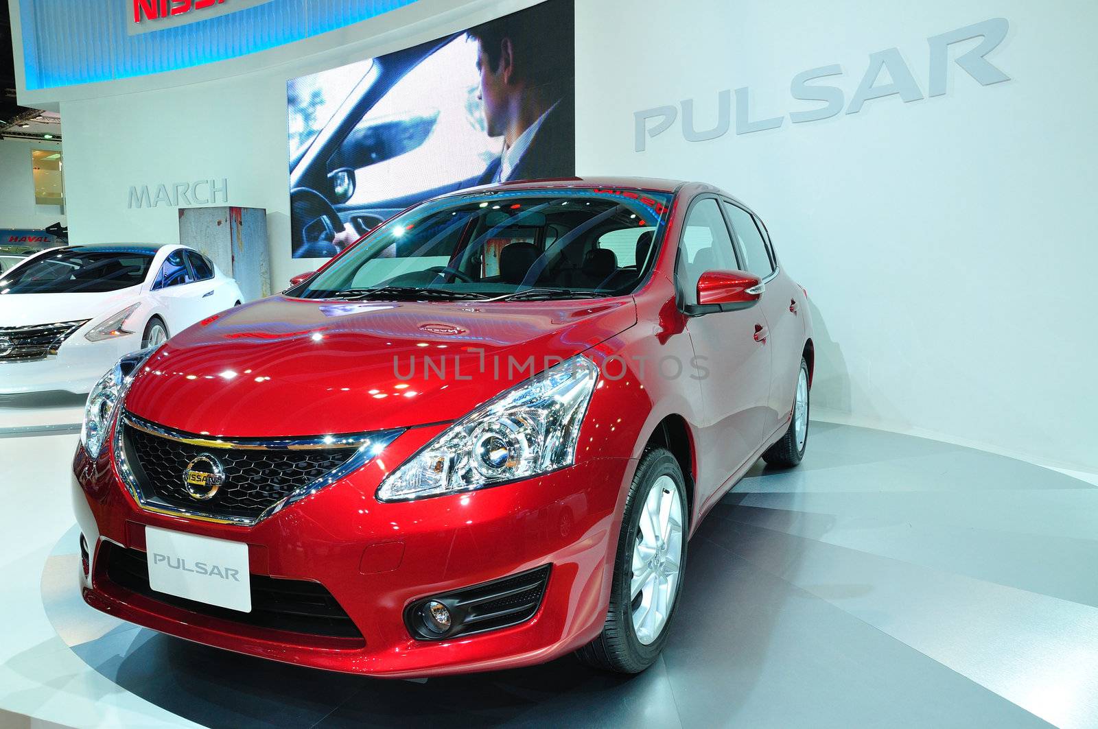 BANGKOK, THAILAND - MAR 30: Nissan Pulsar Car shown at the Bangkok Motor Show 2013 in Bangkok, Thailand on March 30, 2013.