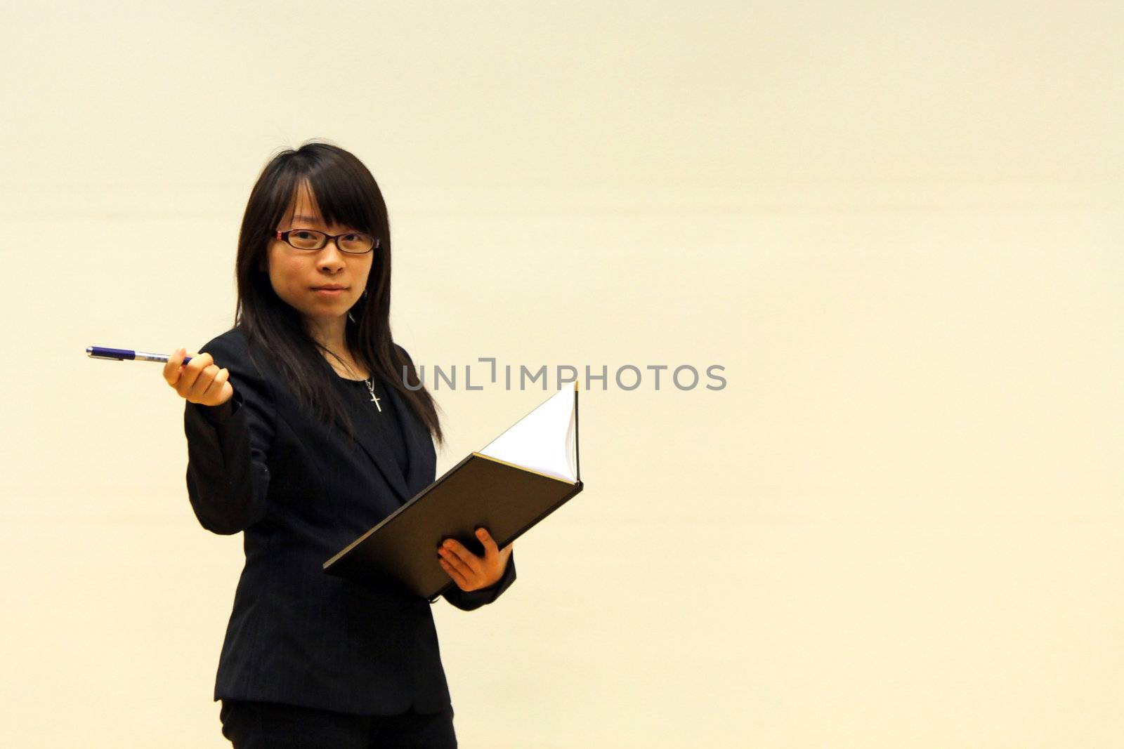 Businesswoman doing presentation by kawing921