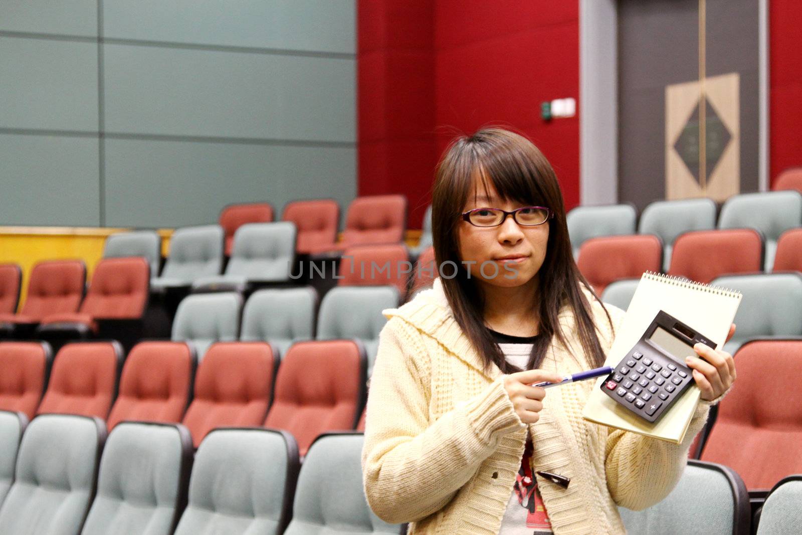 Asian student in lecture hall by kawing921