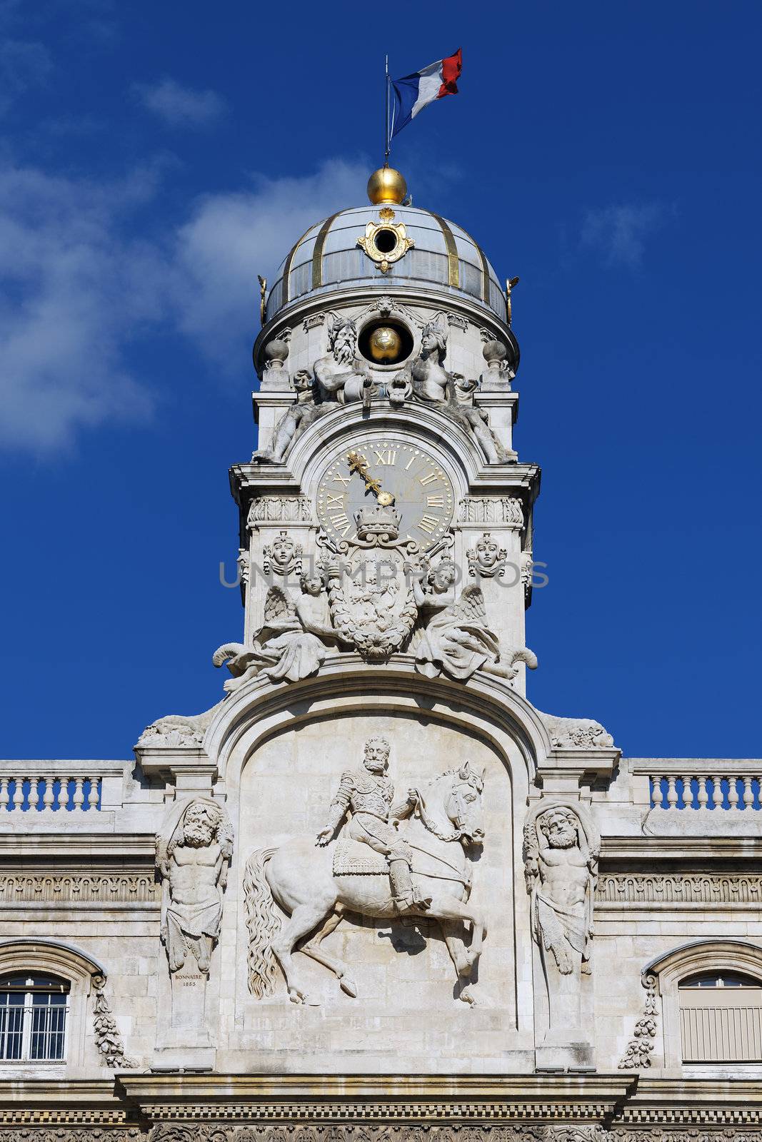 Old Tower of City Hall in Lyon 