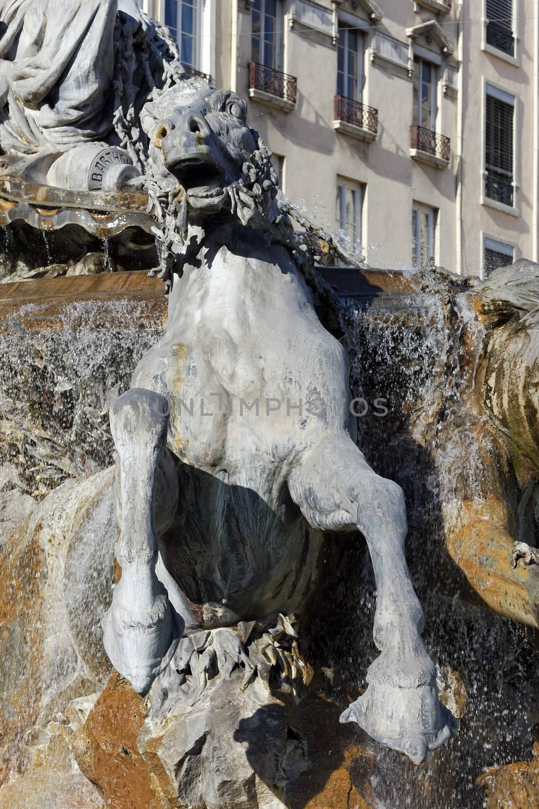 Bartholdi fountain - Place des terreaux - Lyon - France 