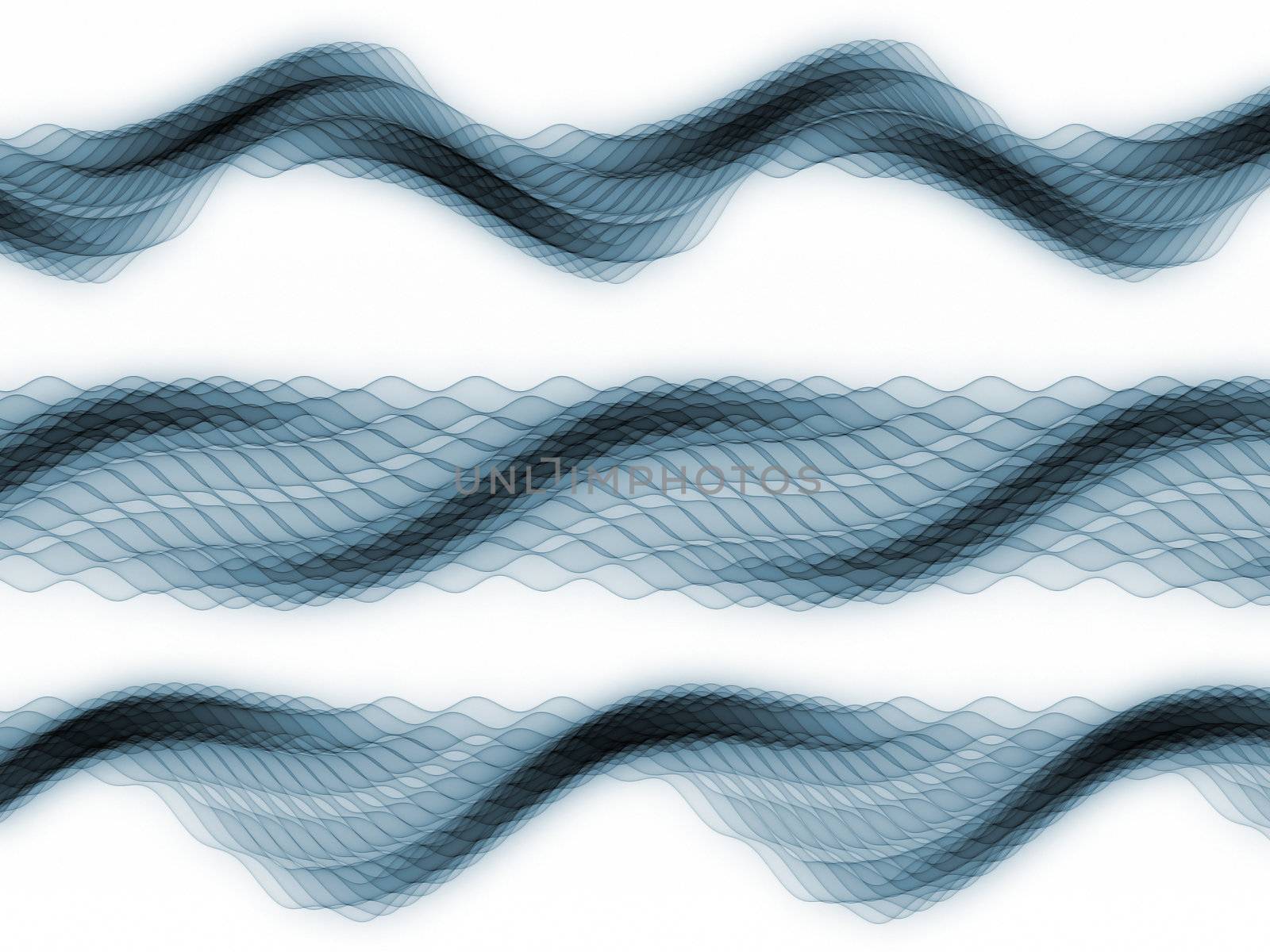 Abstract sine waves rendered in teal against white background