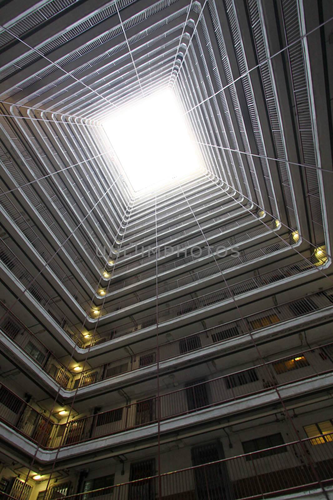 Hong Kong public housing estate interior