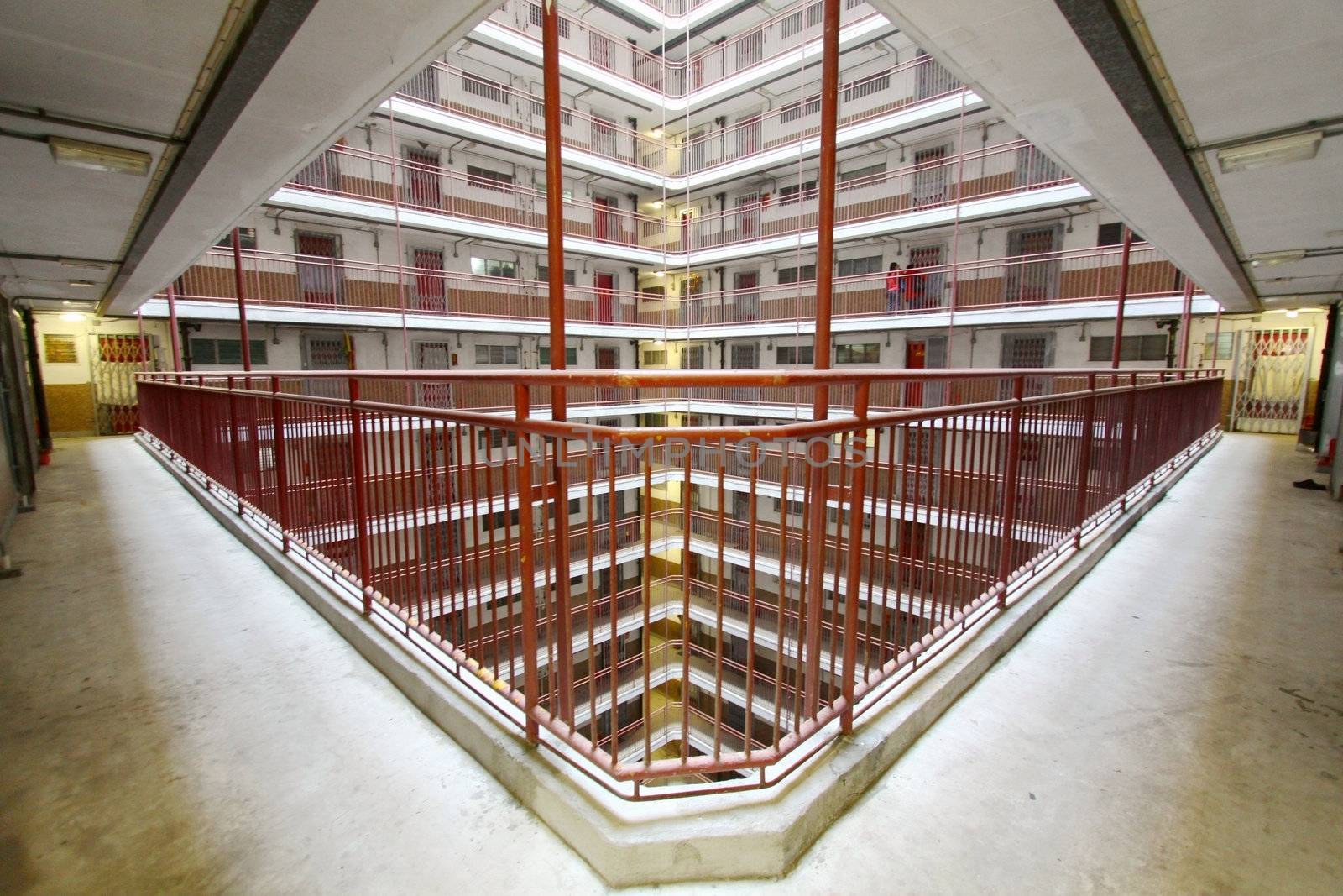 Hong Kong public housing estate interior