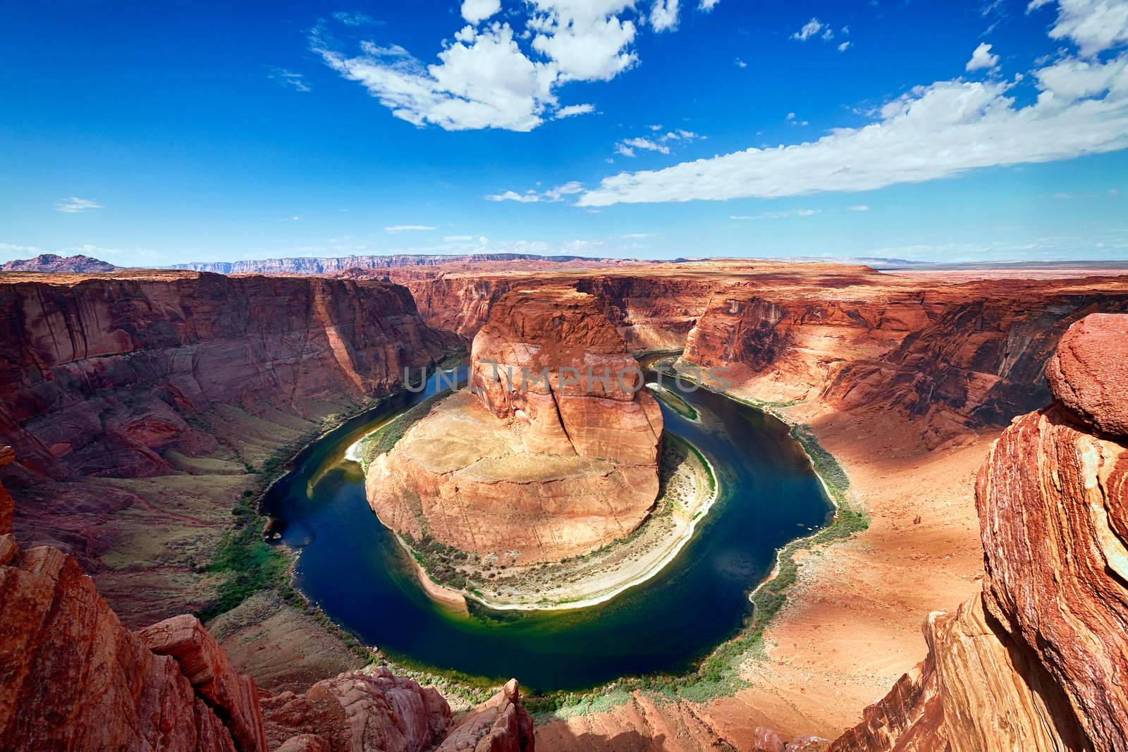 the famous Horseshoe Bend at Utah, USA 