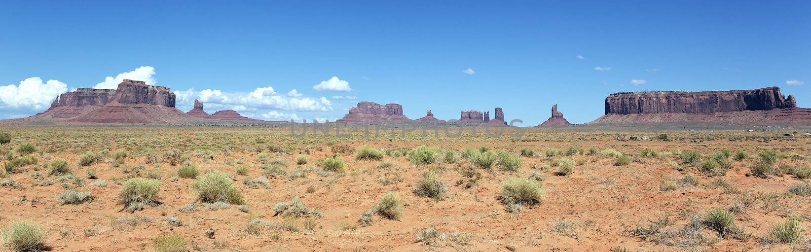 panoramic landscape of Monument Valley, Utah, USA. 