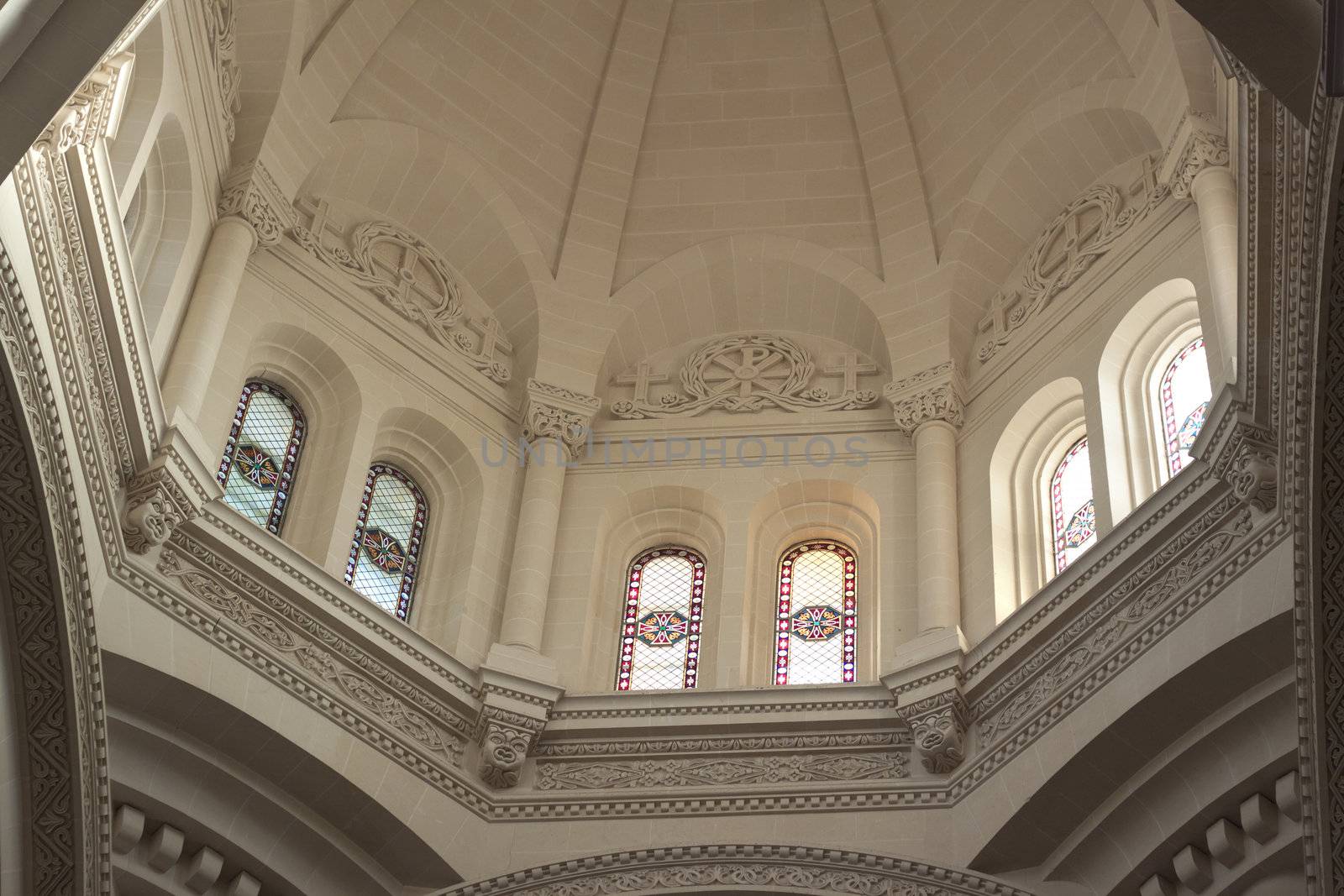 Ceiling of Ta Pinu Church in Gozo, Malta, Europe by annems