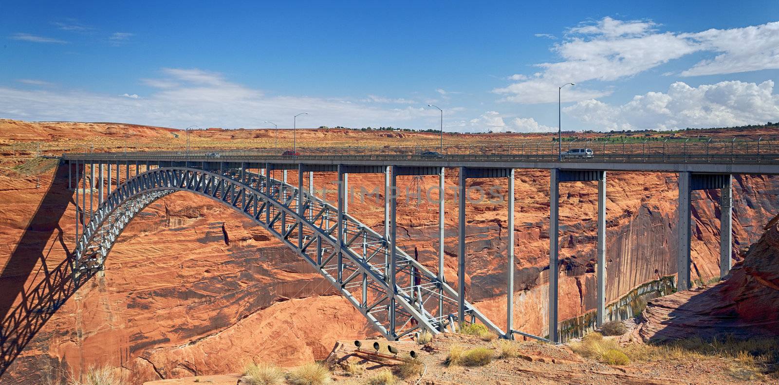 Navajo Bridge over the Colorado River near Page, Arizona USA 