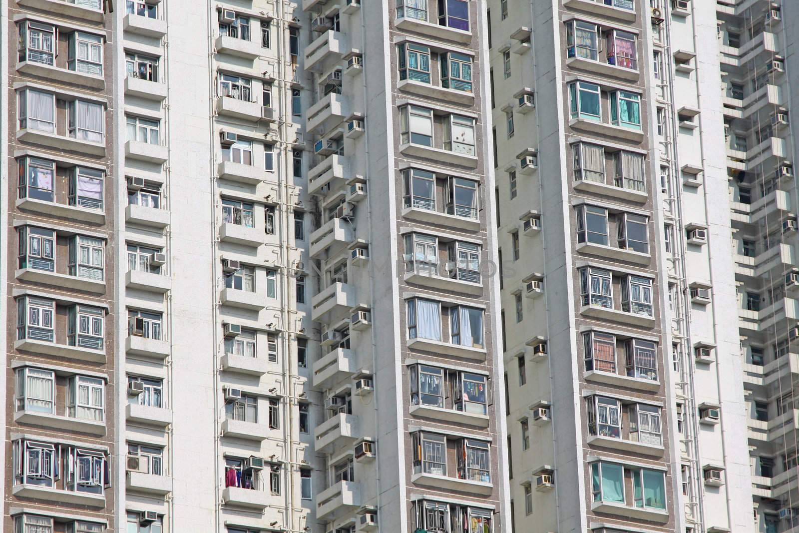 Packed Hong Kong housing apartments