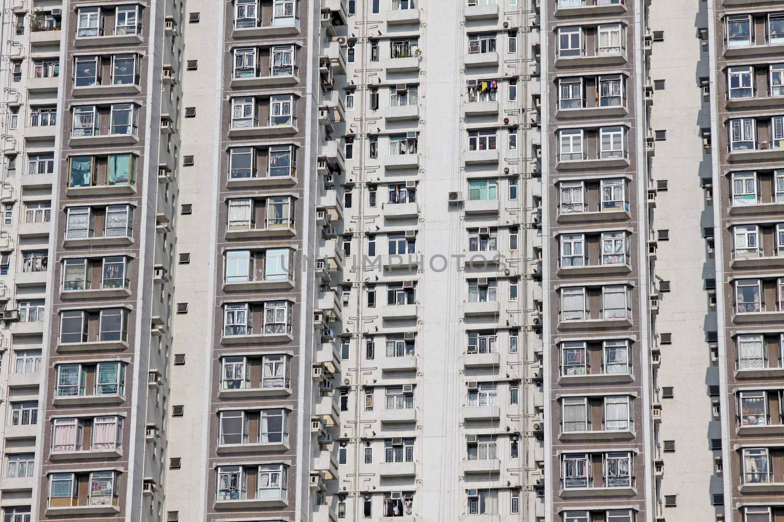 Packed Hong Kong housing apartments