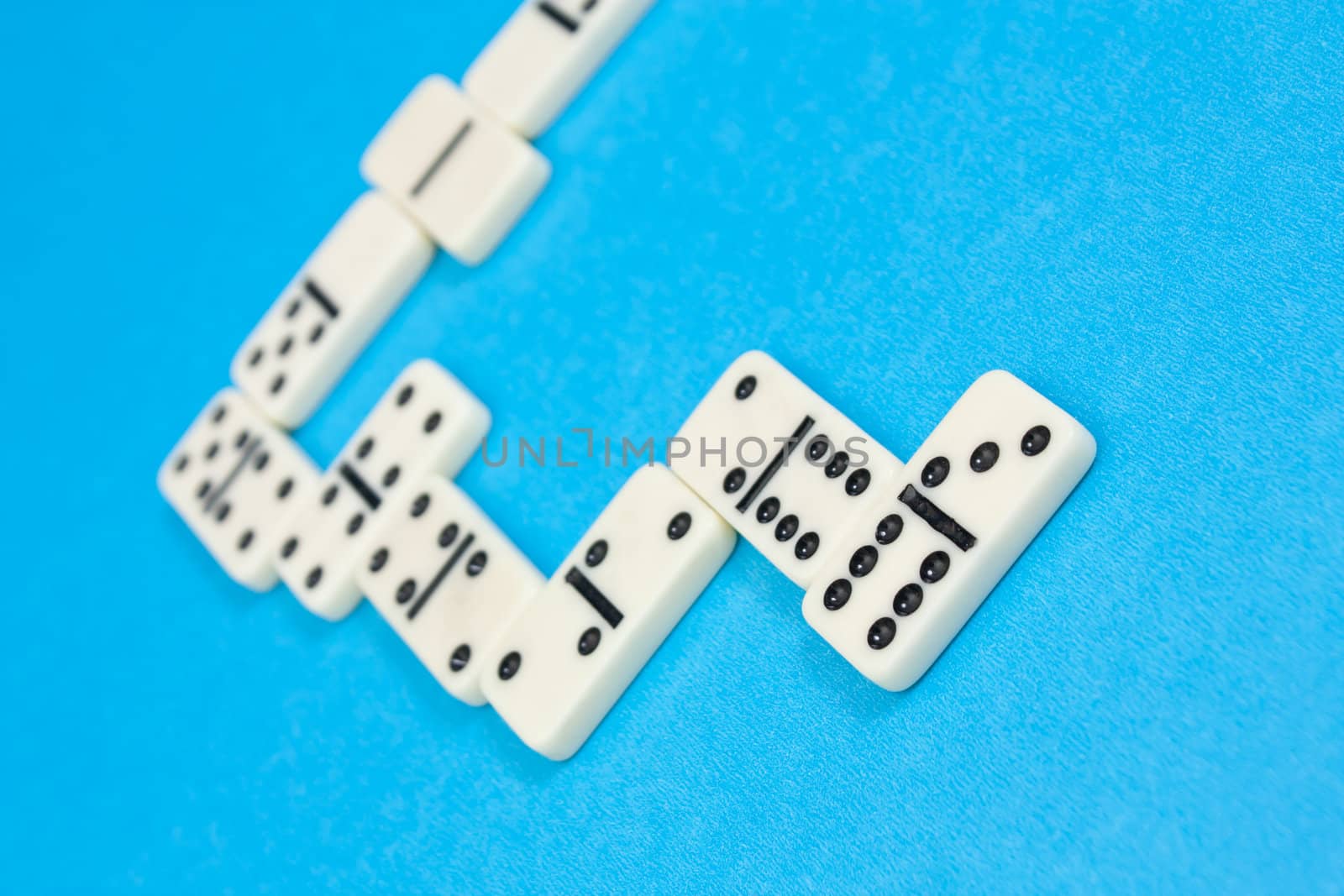 Bricks of domino. Blue and grey series by aleksan