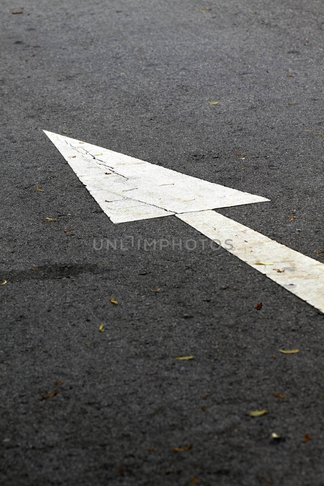 Moving forward arrow sign on the floor