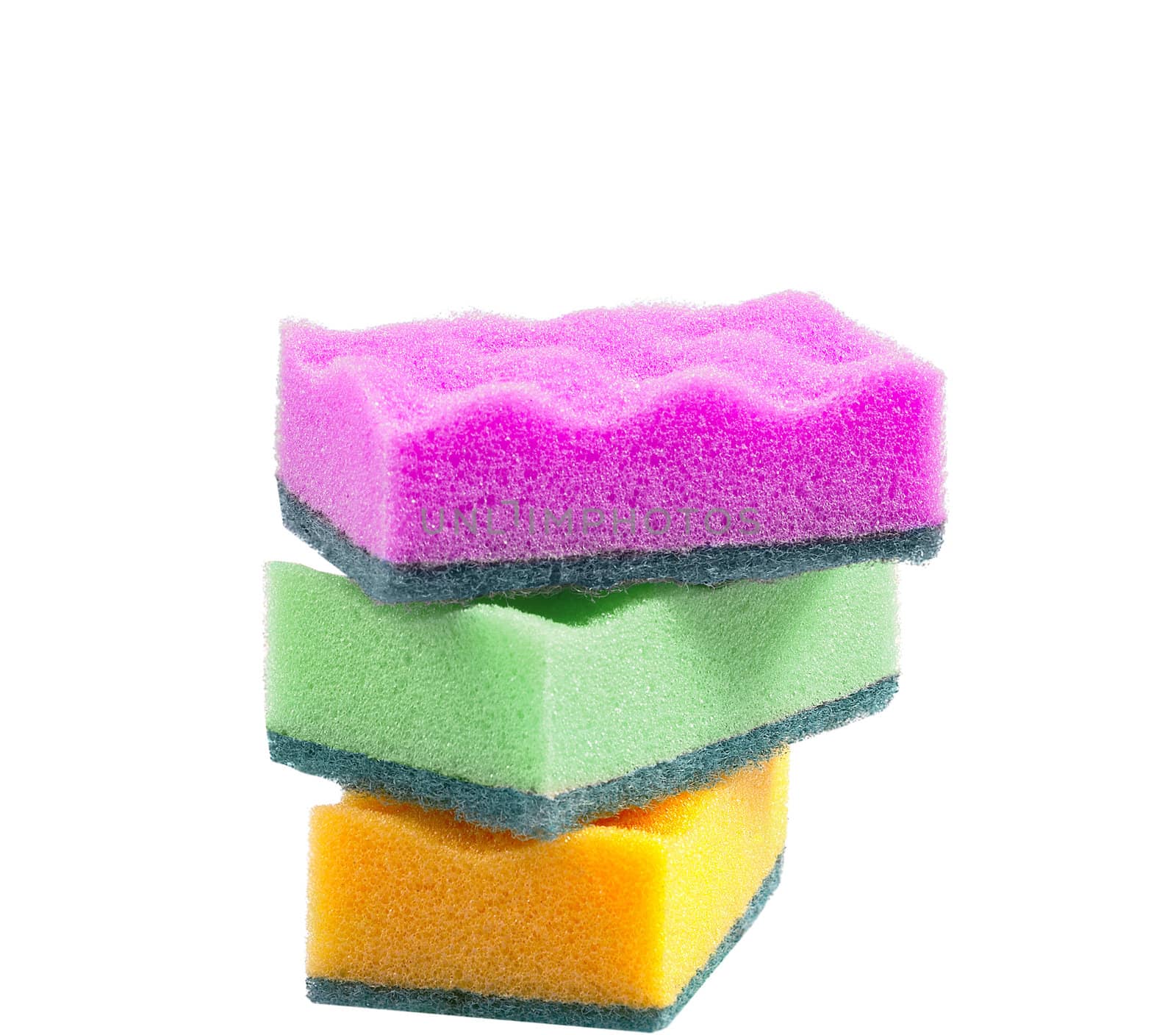 Sponge dish isolated on white
