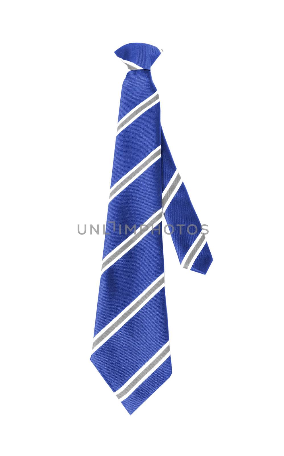 blue tie isolated on white background