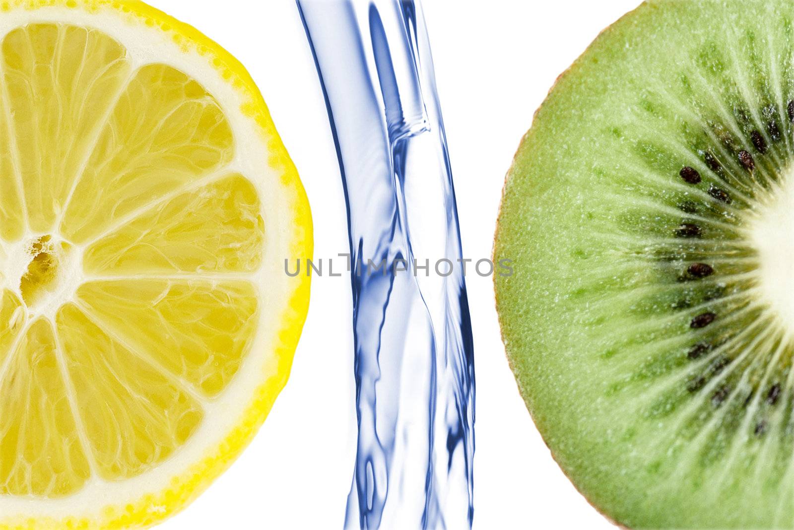 citrus fruit splashing isolated on white background
