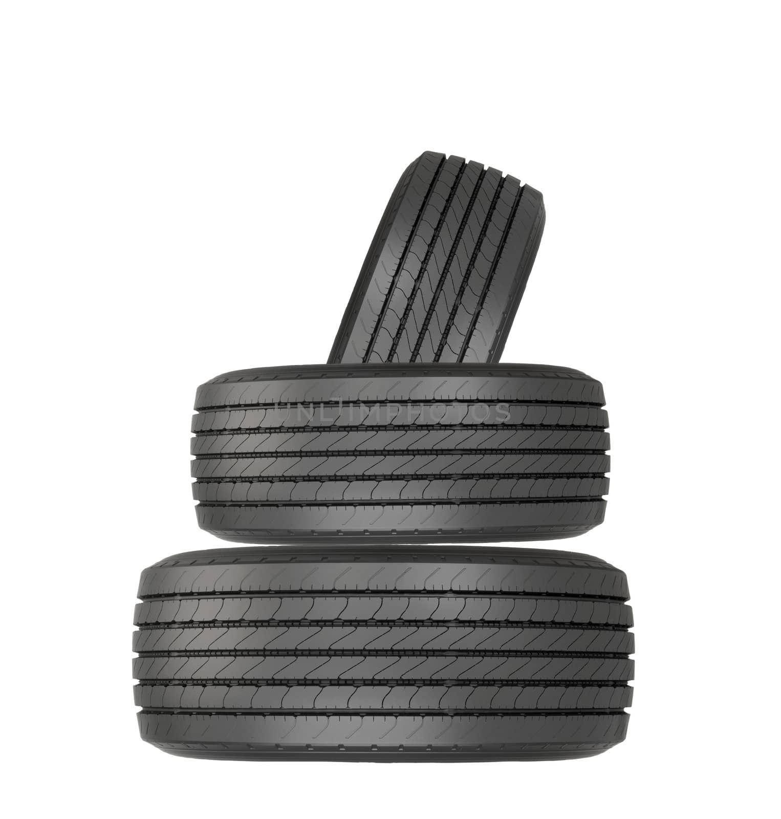 Wheels isolated on white background