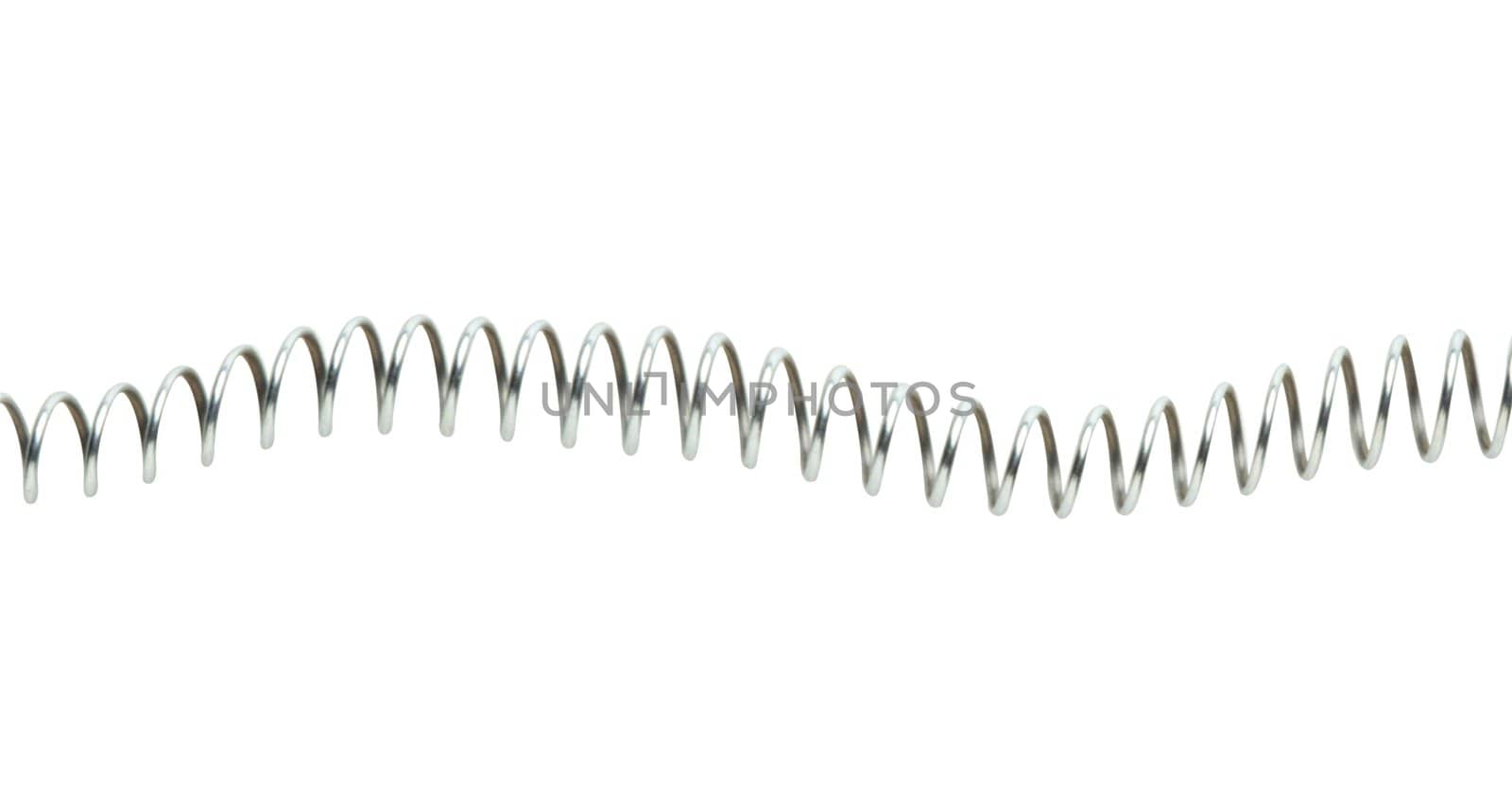 Metal spring isolated on white
