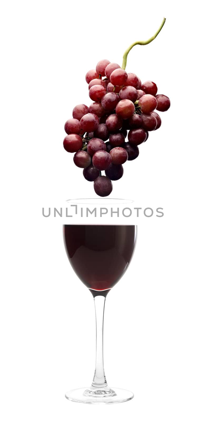 red wine and grapes